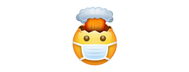 Mondkapjes onzin emoji