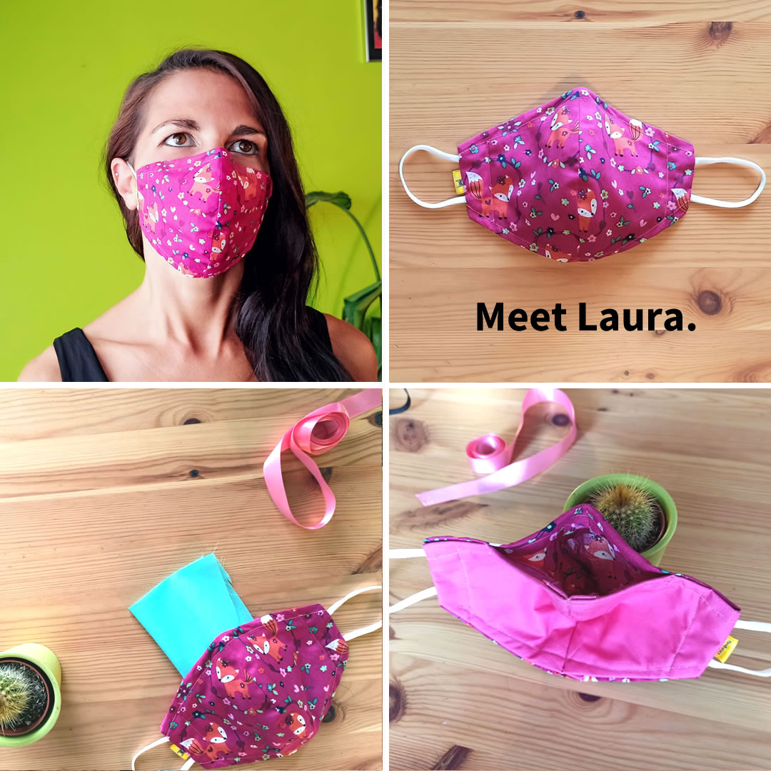 Laura cotton face masks by Mondkatjes