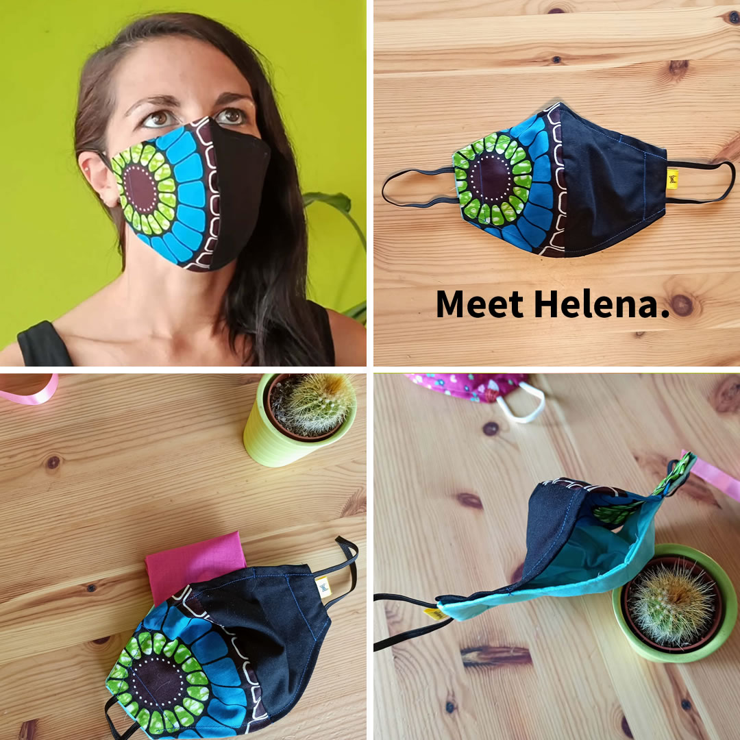 Helena cotton face masks by Mondkatjes