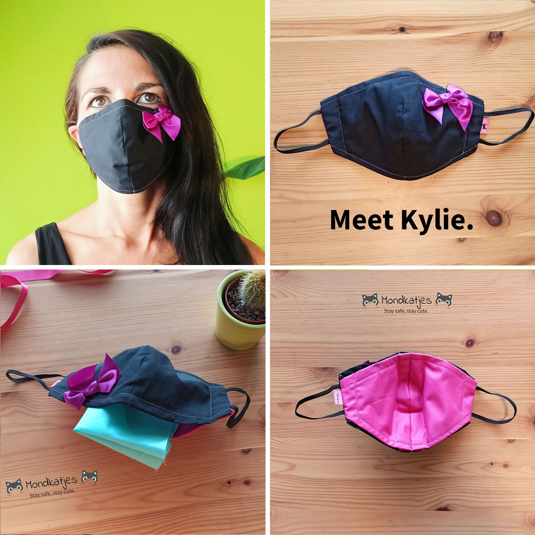 Kylie fabric reusable face masks by Mondkatjes